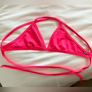 Jolyn pink triangle bikini top